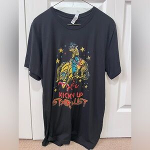 Black Graphic T-Shirt with Colorful Design